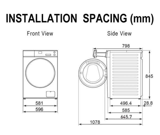 Panasonic Care+ Edition 10kg Front Load Washer NA-V10FR1BSG with Blue Ag+