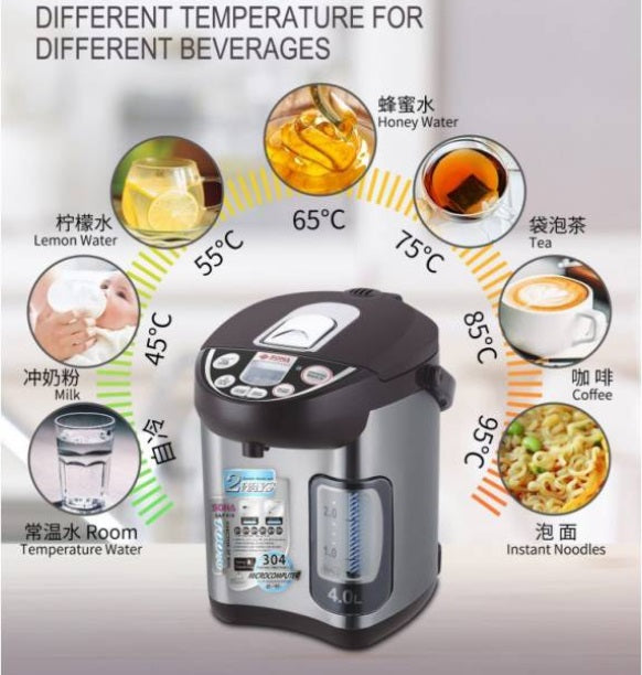 Sona SAP 919 4L Digital Non-Stick Coated Electric Airpot