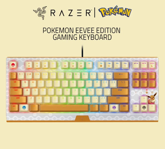 Razer BlackWisow V3 Tenkeyless Pokémon Edition Compact Mechanical keyboard