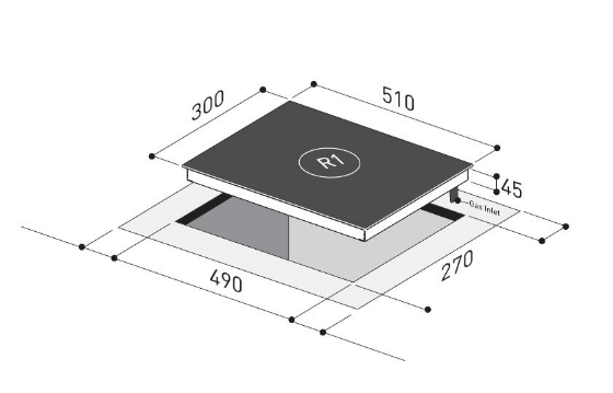 Mayer MMGH310 30 cm Domino Gas Hob