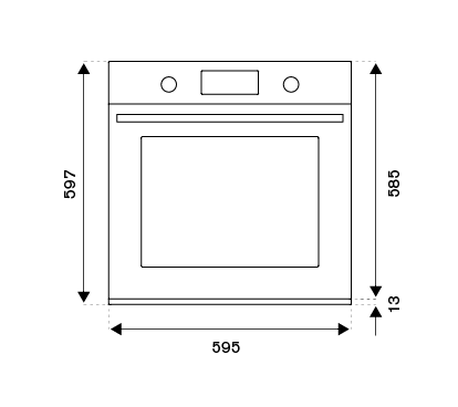 Bertazzoni F6011HERVPTAC 60cm Total Steam 11 Function Built In Oven, TFT Display