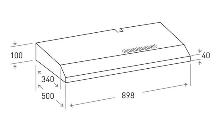 Mayer MMSL404 90cm Slimline Hood