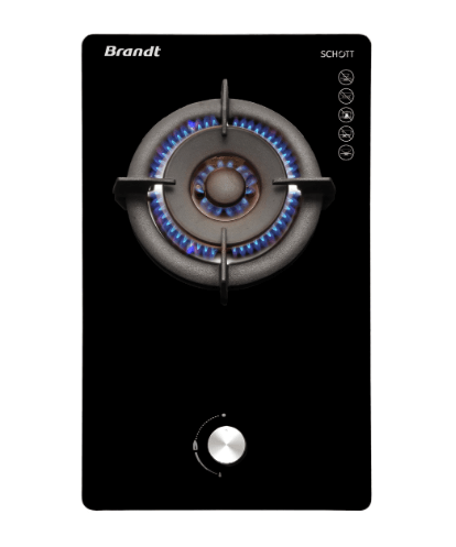 Brandt TG2231BEL Battery/electric Ignition Gas Hob (30cm)(Black)