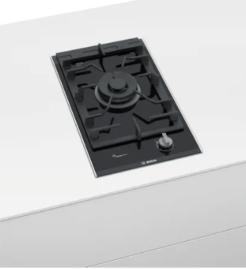 Bosch PRA3A6B70 Series 8 Domino gas hob 30 cm Glass ceramic, Black