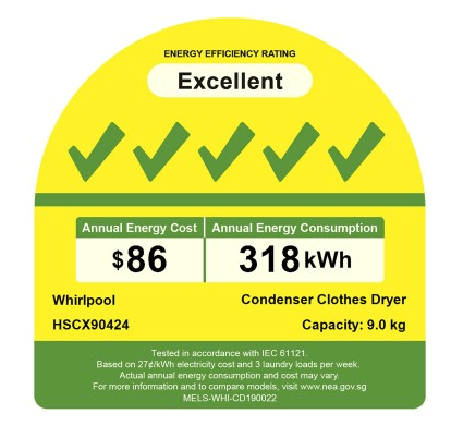 Whirlpool Hscx90424 9kg Heat-pump Dryer (5 Ticks)