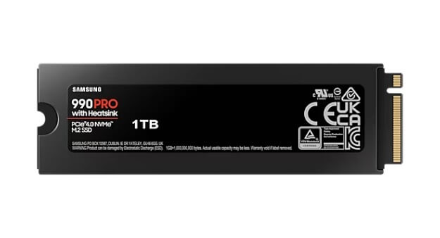 Samsung MZ-V9P1T0CW 990 PRO with Heatsink NVMe M.2 SSD 1TB