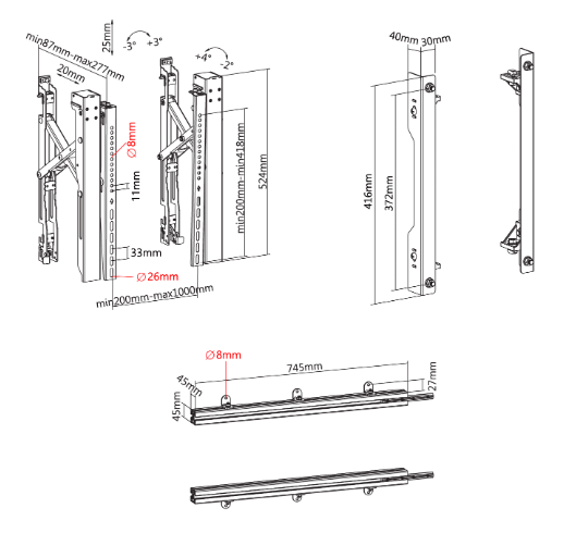 Titan SGB647 Video Wall Mount