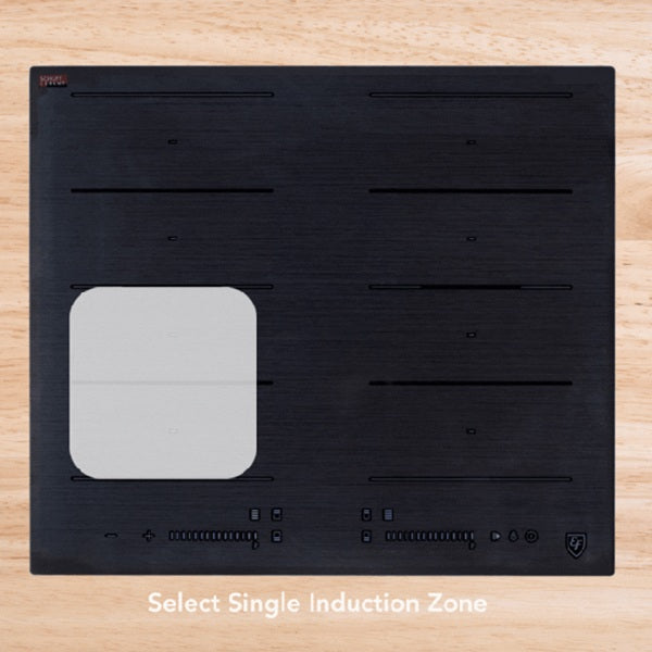 EF HB BI 584 FA Built-in Induction Hob 60CM HBBI584FA + EF 90cm Chimney Hood CK FINO PLUS BK