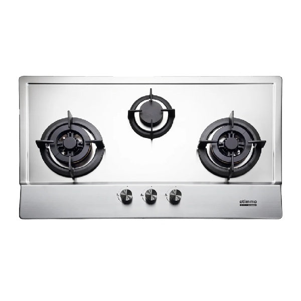 EuropAce ECH9208EBK 90cm 2000m3/h T-Shaped Chimney Hood + EBH3391U LPG/TG Otimmo 3 Burner 90cm Slim Built-in Gas Hob Cooker