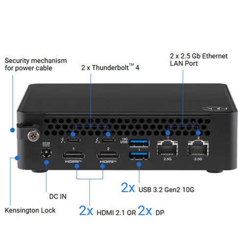 ASUS RNUC16GDKX96D003 NUC 16 PRO with Memory Intel Barebone 90AR00W1-M000X0 Mini PC