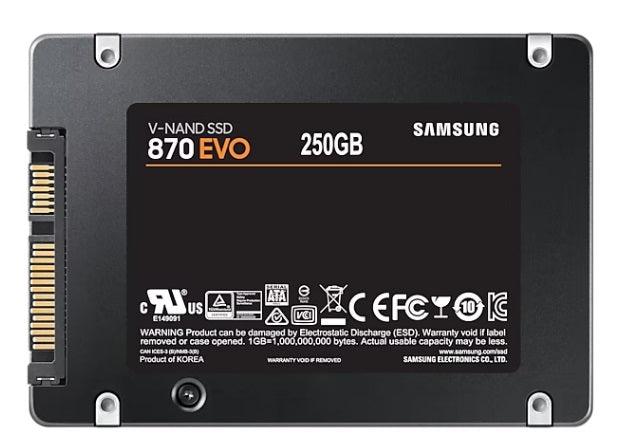 Samsung MZ-77E250BW 870 EVO SATA III 6.35cm (2.5") SSD 250GB