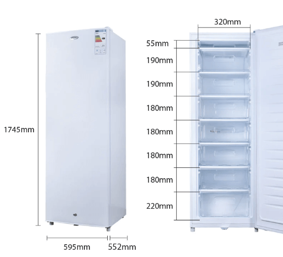 PowerPac PPFZ230 Chest Freezer Upright freezer Freestanding