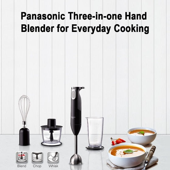 Panasonic MX-SS1BSP 3-in-1 Hand Blender Whisk Chopper (600W)