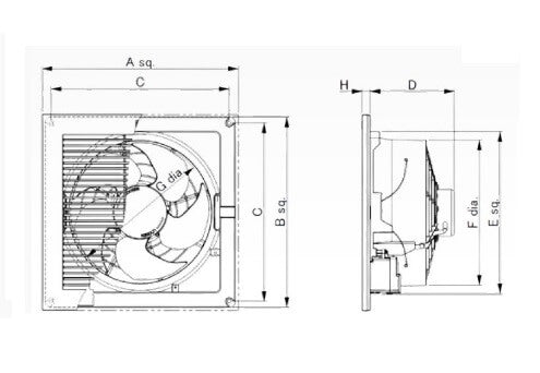 KDK 20TGQF Ceiling Mount Ventilating Fan 20cm