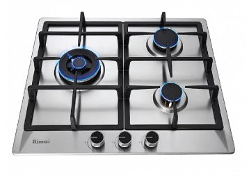 Rinnai RB-63SSV-AL (AC) 3 Burner Built-In Hob Stainless Steel Top Plate