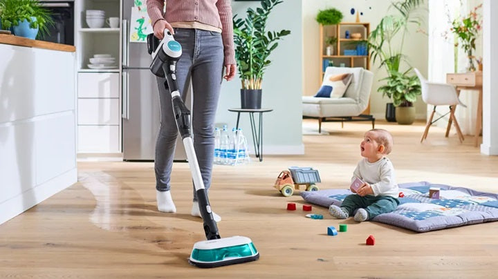 Bosch BCS71HYG3 Rechargeable 2 in 1 Vacuum and Mop Unlimited 7 ProHygienic Aqua White