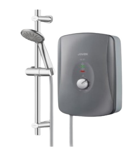 Joven SL30RS Silver/Grey Instant Water Heater with Rain Shower Set