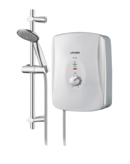 Joven SL30RS Silver/Grey Instant Water Heater with Rain Shower Set