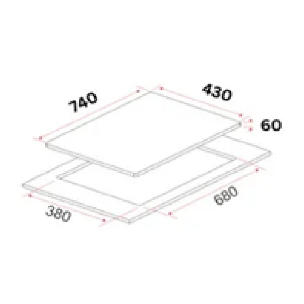 EF HB BI 2722 G Induction Hob 70CM HBBI2722G