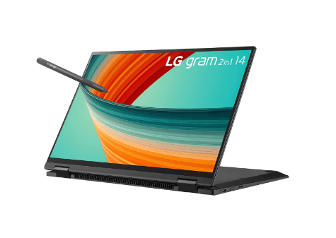 LG 16T90R-G.AA75A3 LG gram 16” 2-in-1 Laptop with 16:10 WQXGA Anti-Glare IPS Touch Screen Display, 13th Gen Intel® Core™ (Certified Evo™ Platform) i7 Processor and LG Stylus Wacom Pen