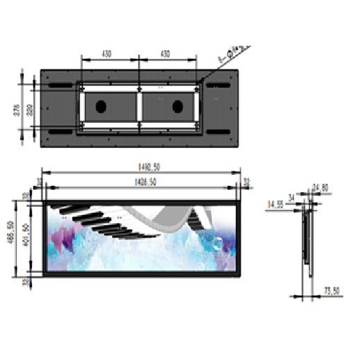 Atlas 58.4inch Wall-mounted / Top Hanging "Contact for Price"