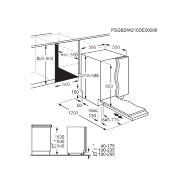 Electrolux EEM48301L 60cm UltimateCare 700 Fully-Integrated Dishwasher with 14 Place Settings