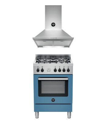 Bertazzoni RI64C61BX/XR/XB 60 4-burners electric oven + KPL60PLAG1XA 60 cm wallmount hood