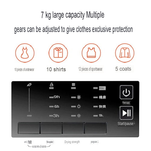 Midea MH70VZ10-SG 7kg Fully Automatic Clothes Dryer (3PIN UK PLUG, 1 yr Warranty, Local Stocks)
