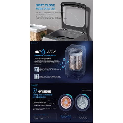 Midea MA200W130DT 13kg 4 Ticks Top Load Direct Drive Inverter Washing Machine