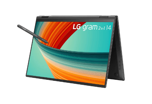 LG 14T90R-G.AA75A3 LG gram 14” 2-in-1 Laptop with 16:10 WUXGA Anti-Glare IPS Touch Screen Display, 13th Gen Intel® Core™ (Certified Evo™ Platform) i7 Processor and LG