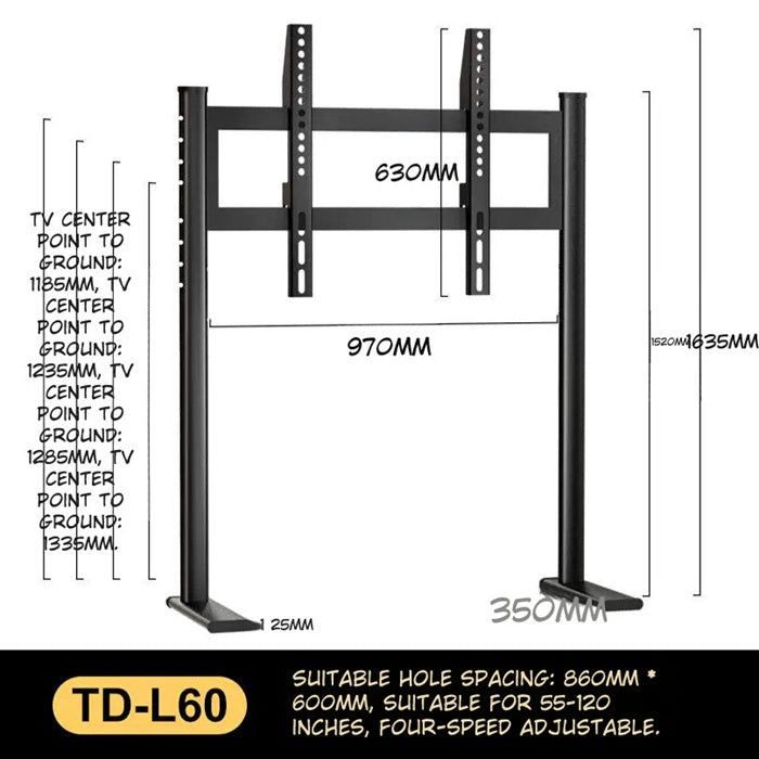 Adjustable TV stand for 75‑100 Inch Screens