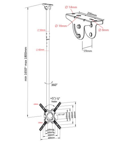 Titan SGB626A Ceiling Mount