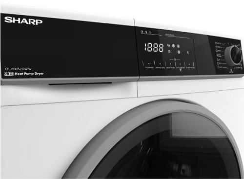 Sharp KD-HD9S7GW-W 9kg Heat Pump Dryer