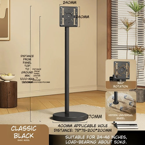Elipu Rotating TV Stand with LCD Cart – Adjustable 24‑46"
