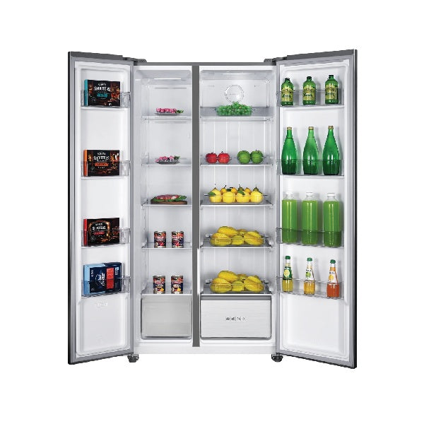 EuropAce ER5631ESBSGY Grande Series 595L Side by Side Fridge