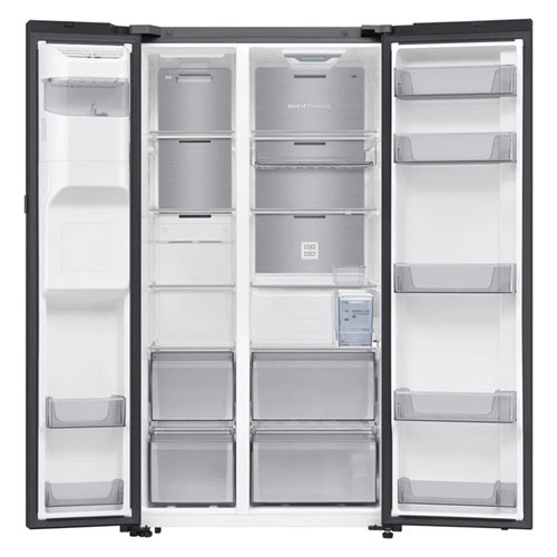 Samsung RS80F65J3BSS 634L Side-by-Side Fridge With Dispenser