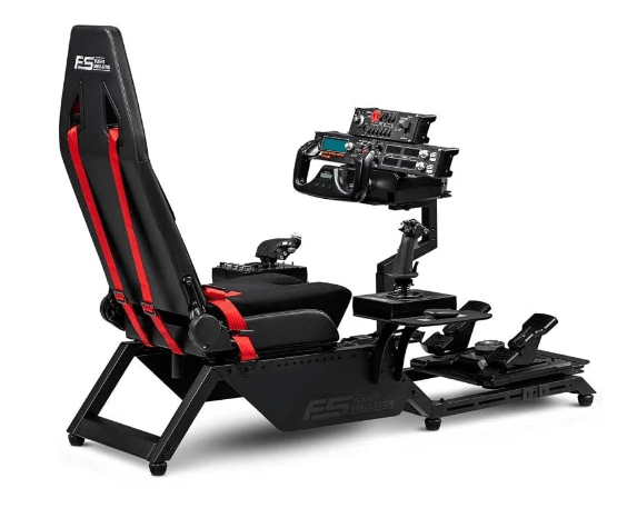 Next Level Racing NLR-S018 Flight Simulator, for Flight Only, Compatible with Major Controller Manufacturers, Keyboard Plate Included