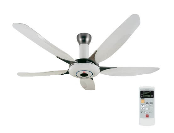 Kdk Z60WS White/Grey 150cm Ceiling Fan w/Remote Control