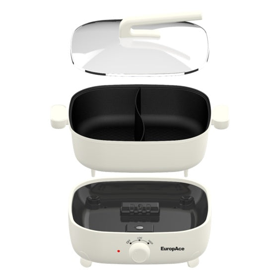 EuropAce EMC5600D 6L 1800W Non-Stick Yuan Yang Multi-Cooker Hotpot - Ivory