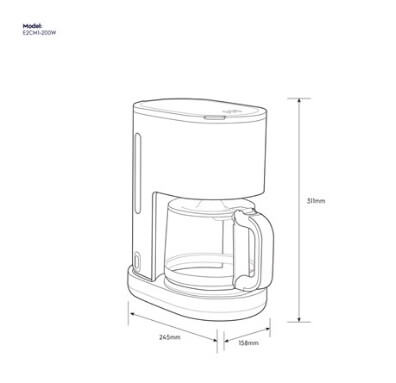 Electrolux E2CM1-200W 1.25L Create 2 drip coffee maker