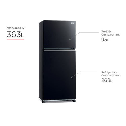 Mitsubishi Electric MR-FX47EX-GWH-P/GBK-P 378L 2-Door Fridge