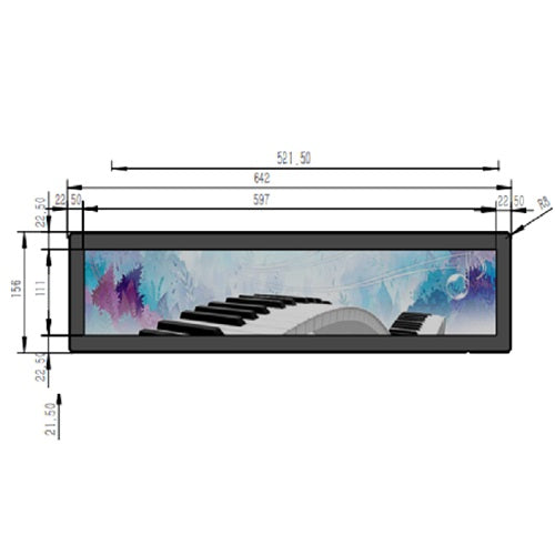 Atlas 24inch Stretched Bar Screen