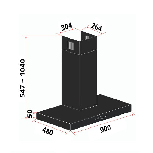 EF Gas Hob 78CM – EFH 7636 WT VGB+Cooker Hood 90CM – CK FINO PLUS BK