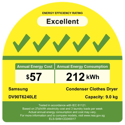 Samsung DV90T6240LE/SP Heat Pump Dryer-9kg