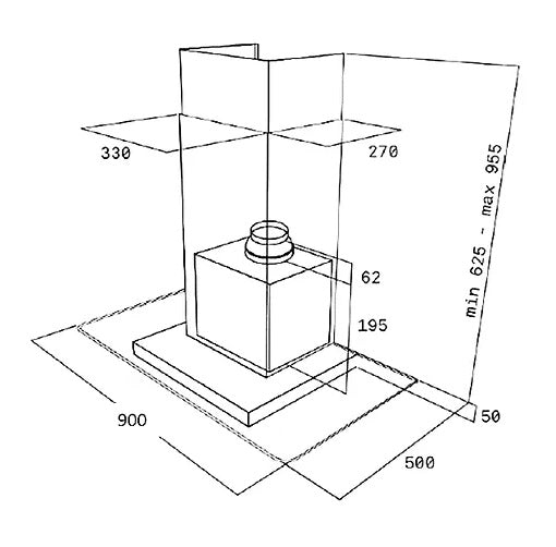 Teka DGW 97350 Wall Hood 90 cm