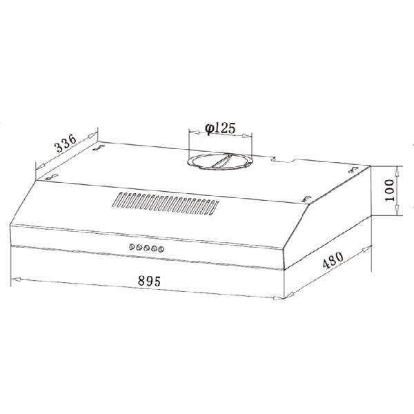 EF EFH 3970 TN VSB Gas Hob 86CM + EFCH 9103T SS Cooker Hood 90CM