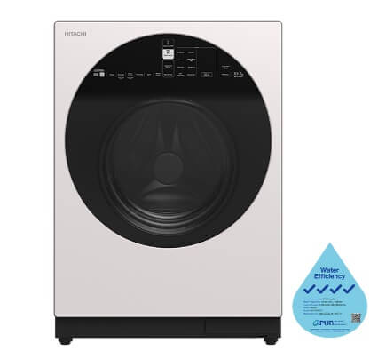 Hitachi R-HW620RS-XK/XW/X 416l Multi-door Fridge+Hitachi BD-D100GV Front Load Washer Dryer Wind Iron, AI Wash Inverter 10/7KG