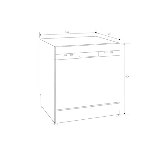 Electrolux EFC3862MS 55cm UltimateCare 300 Compact Dishwasher