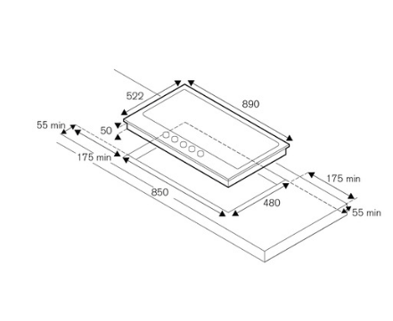 Bertazzoni P905LPROX 90cm Gas Hob + KPL90PLAG1XA Wall-Mount Hood