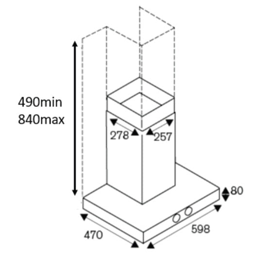 Bertazzoni KG60KLAG1XA 60cm Wall Mount Hood - Stainless Steel